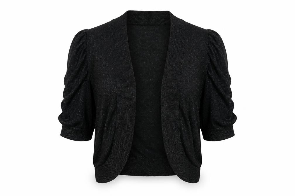 Agenda Womens Black V-Neck Viscose Cardigan Jumper Size 14