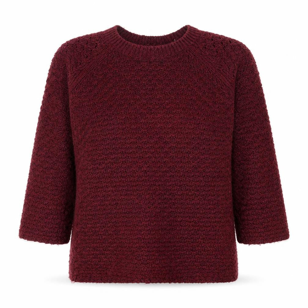 New Look Womens Purple Crew Neck Acrylic Pullover Jumper Size M