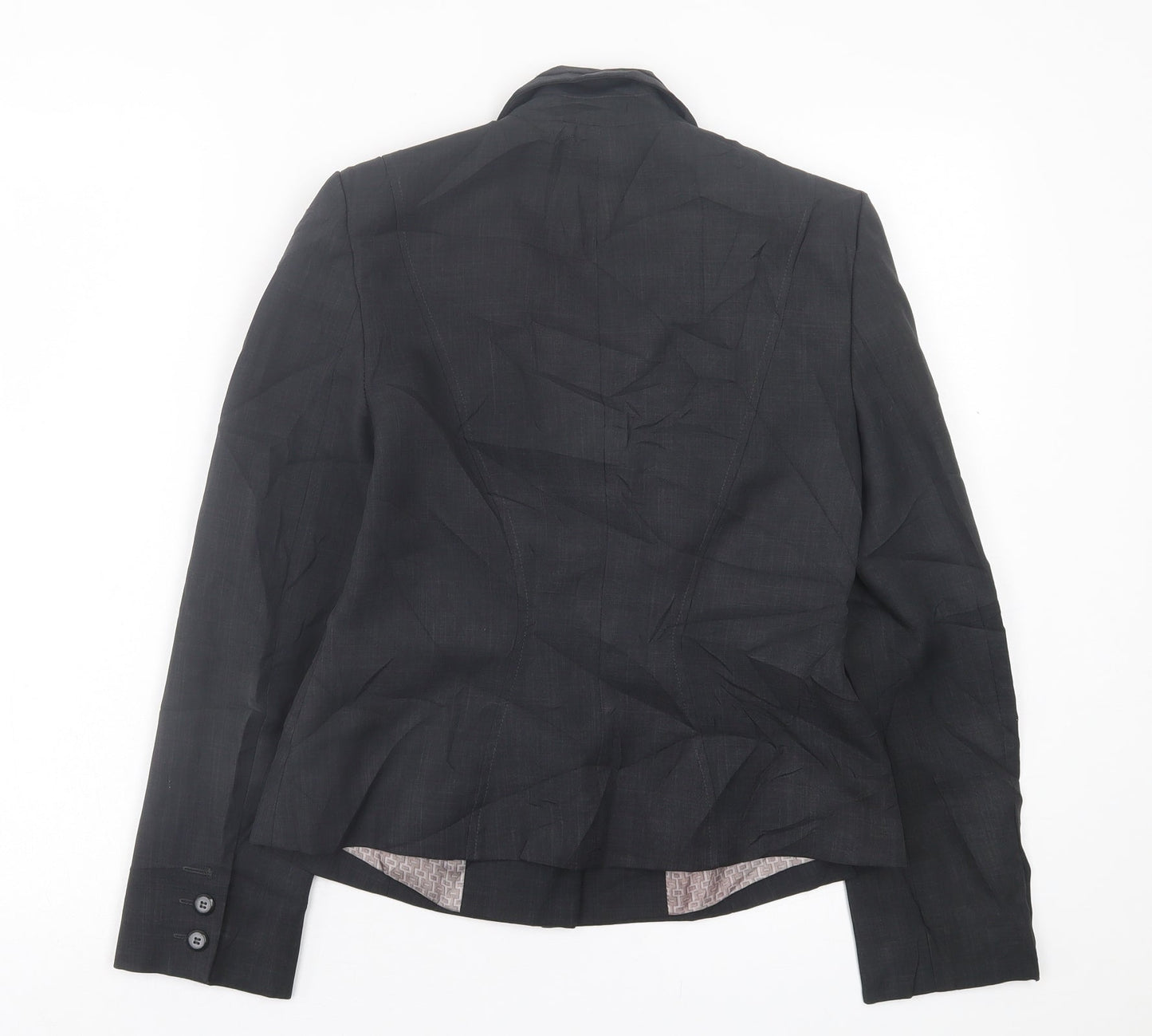 Debenhams Womens Grey Jacket Blazer Size 10 Button
