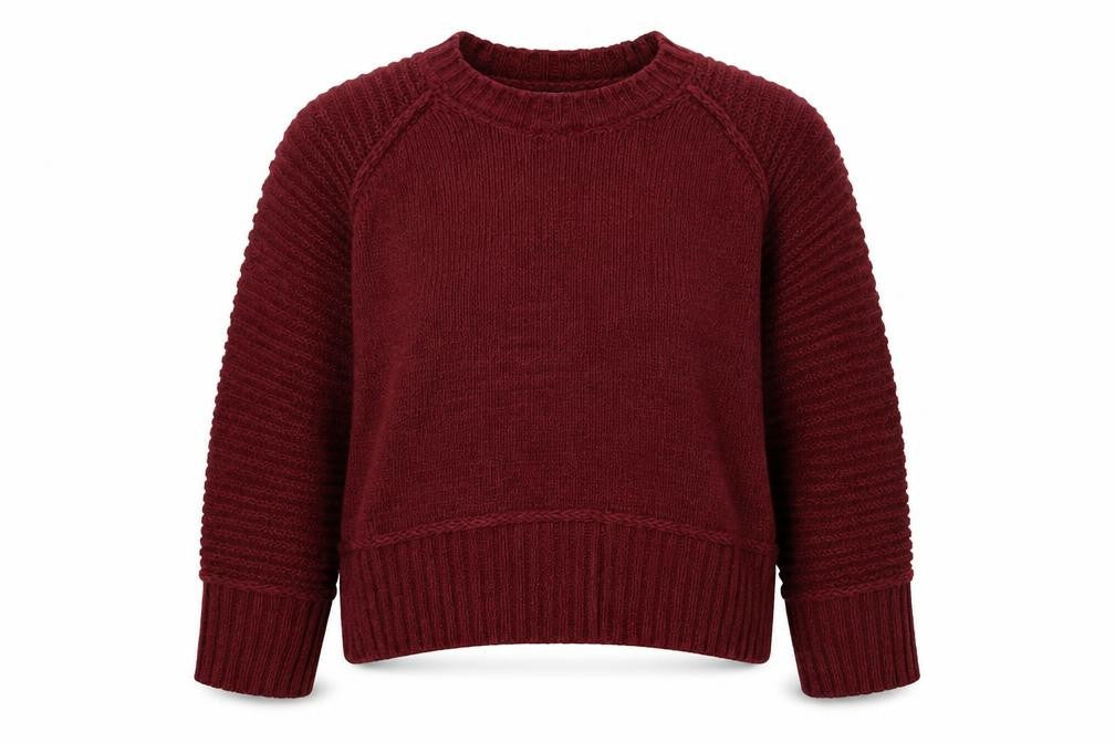 Studio Womens Red Crew Neck Acrylic Pullover Jumper Size 16