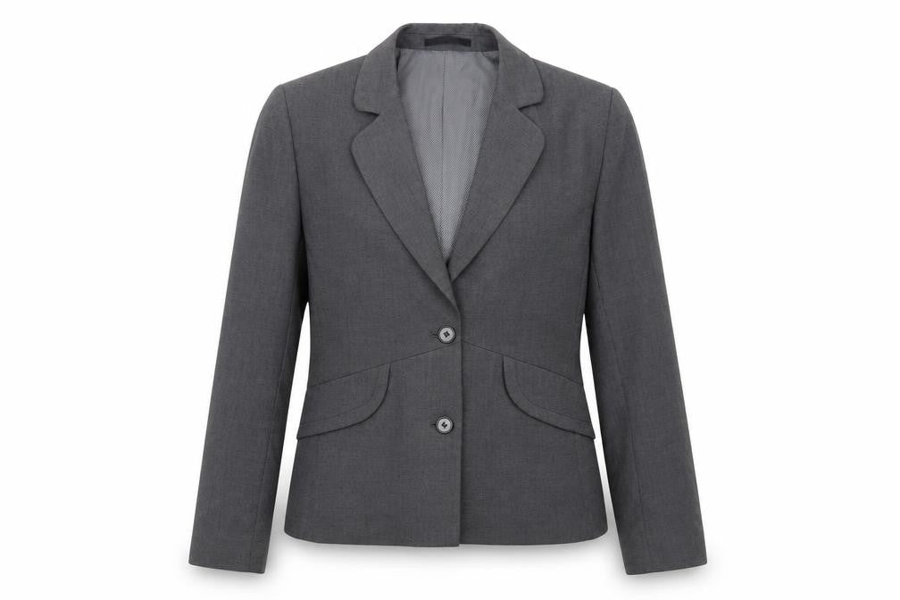 Icona Womens Grey Jacket Blazer Size 12 Button