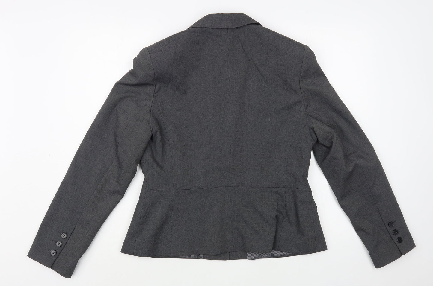 Icona Womens Grey Jacket Blazer Size 12 Button
