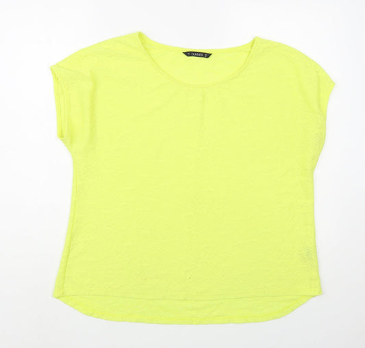 Dunnes Stores Womens Yellow Polyester Basic Blouse Size 18 Boat Neck