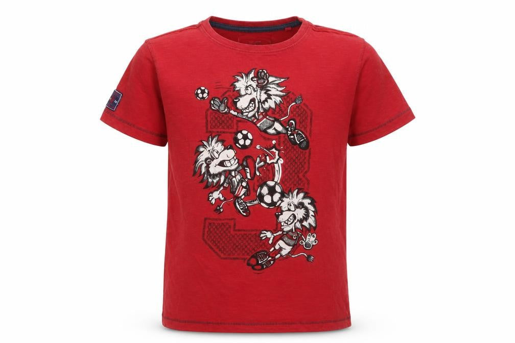 Next Boys Red Cotton Pullover T-Shirt Size 9 Years Crew Neck Pullover - Football