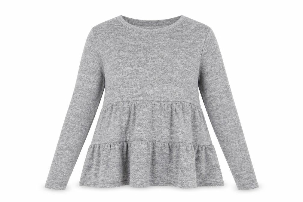 New Look Womens Grey Crew Neck Polyester Pullover Jumper Size M