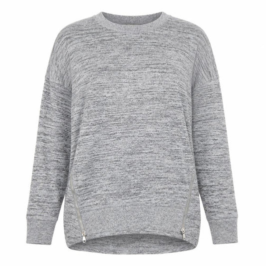 Peacocks Womens Grey Crew Neck Polyester Pullover Jumper Size 12