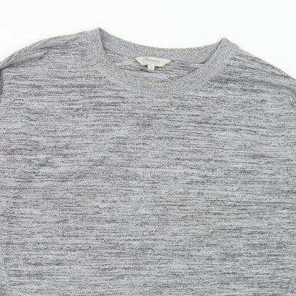 Peacocks Womens Grey Crew Neck Polyester Pullover Jumper Size 12