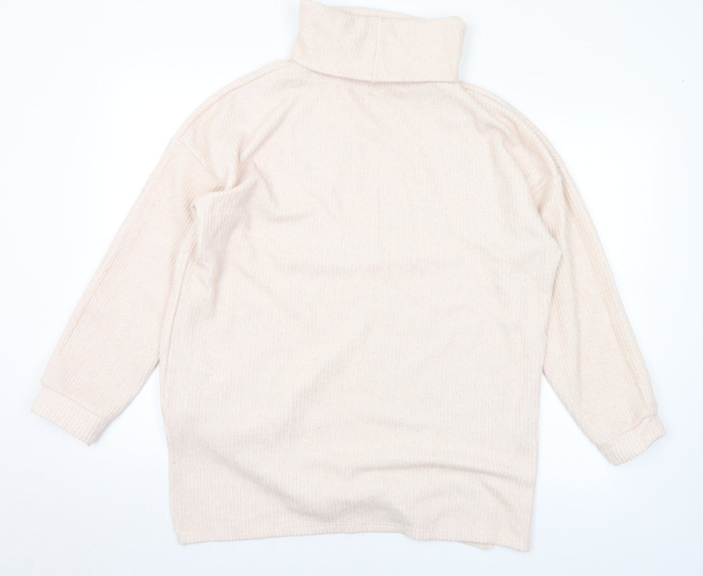 New Look Womens Pink Roll Neck Polyester Pullover Jumper Size L