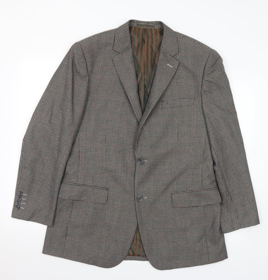 Skopes Mens Multicoloured Check Polyester Jacket Suit Jacket Size 40