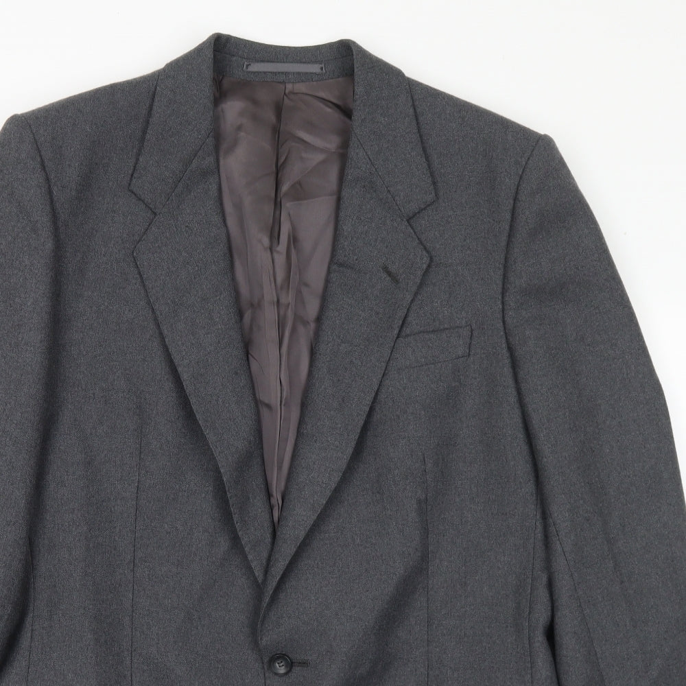 Rex Trueform Mens Grey Wool Jacket Suit Jacket Size 42