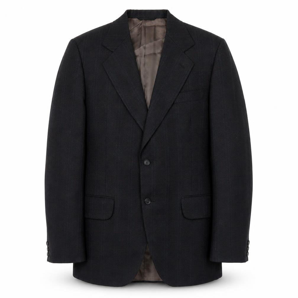 Maeson Mens Grey Plaid Wool Jacket Suit Jacket Size 41