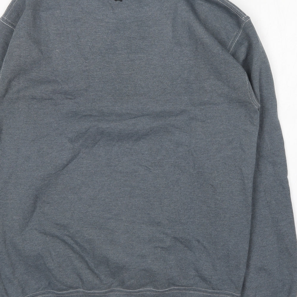 Tiny Tortle Womens Blue Round Neck Cotton Pullover Jumper Size S