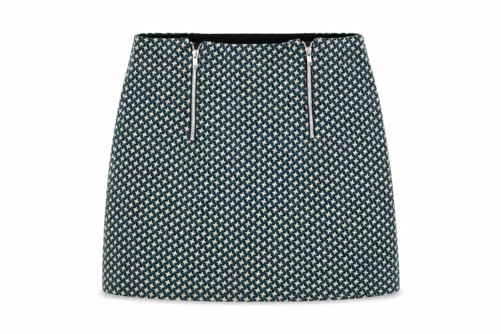 Cooperative Womens Green Geometric Polyester Mini Skirt Size M