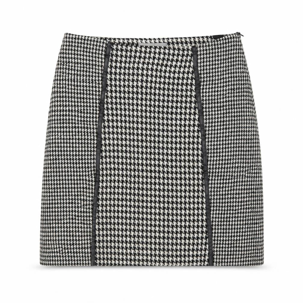 Wallis Womens Black Houndstooth Acrylic Mini Skirt Size 8