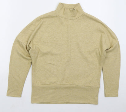 Dorothy Perkins Womens Beige Mock Neck Polyester Pullover Jumper Size 6