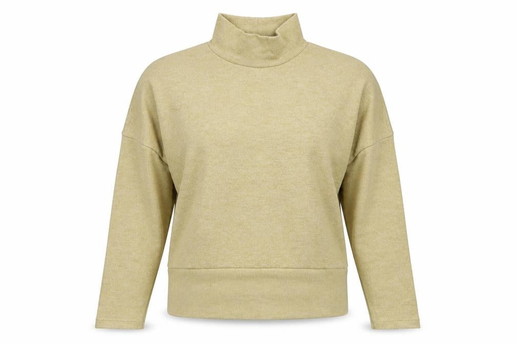Dorothy Perkins Womens Beige Mock Neck Polyester Pullover Jumper Size 6