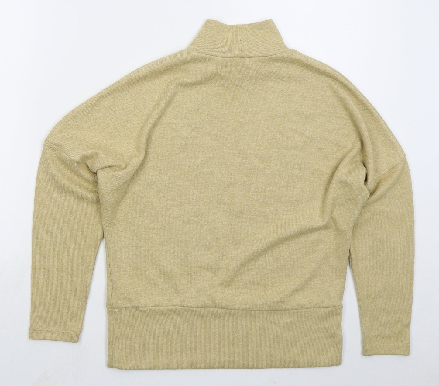 Dorothy Perkins Womens Beige Mock Neck Polyester Pullover Jumper Size 6