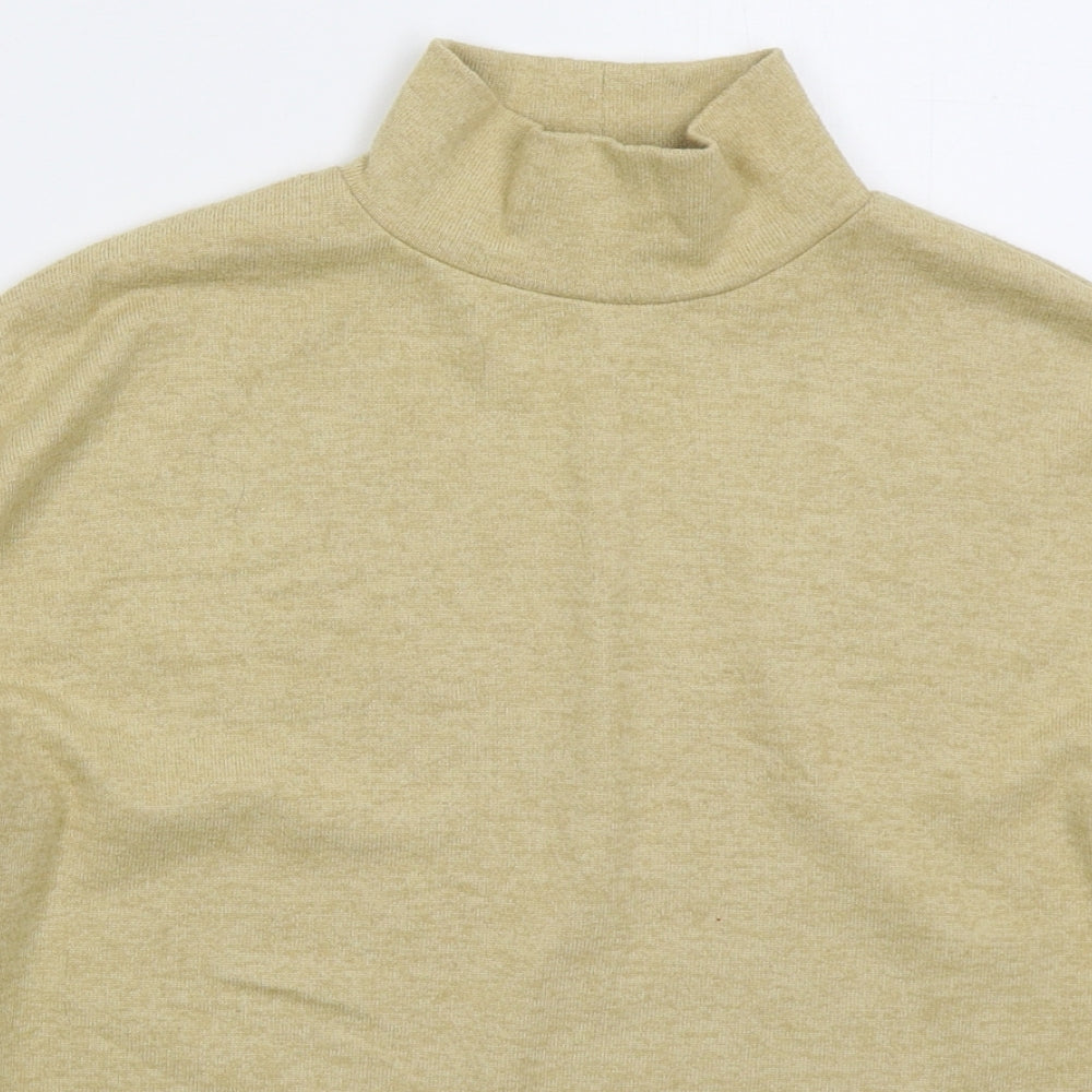Dorothy Perkins Womens Beige Mock Neck Polyester Pullover Jumper Size 6