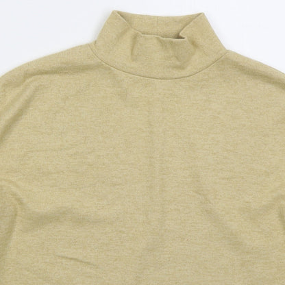 Dorothy Perkins Womens Beige Mock Neck Polyester Pullover Jumper Size 6