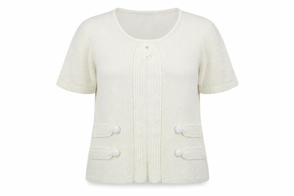Stephen Womens Ivory Round Neck Acrylic Pullover Jumper Size L