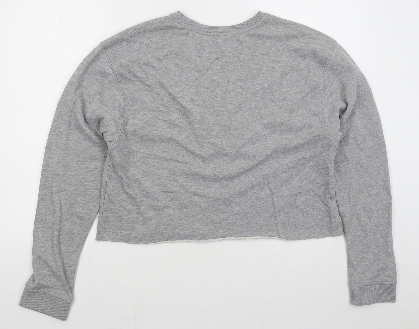 Miss Selfridge Womens Grey Cotton Pullover Sweatshirt Size 16 Pullover