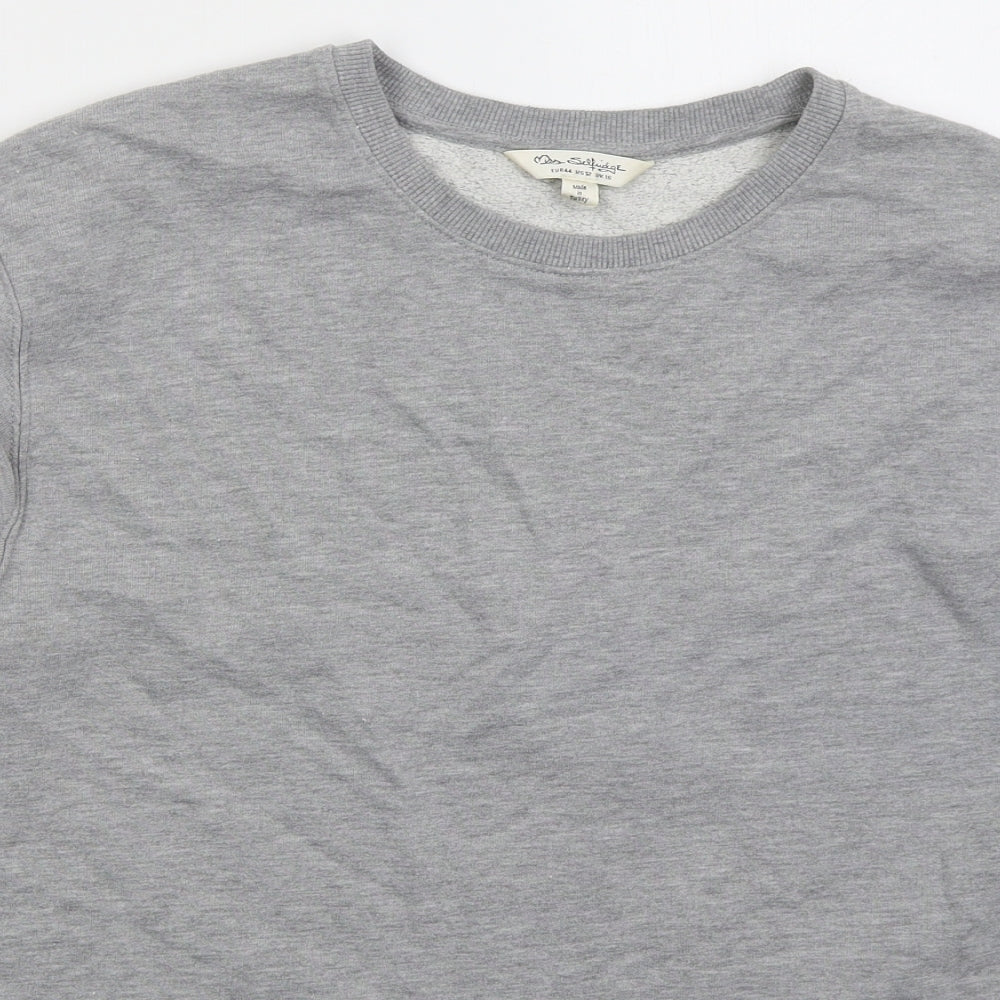 Miss Selfridge Womens Grey Cotton Pullover Sweatshirt Size 16 Pullover