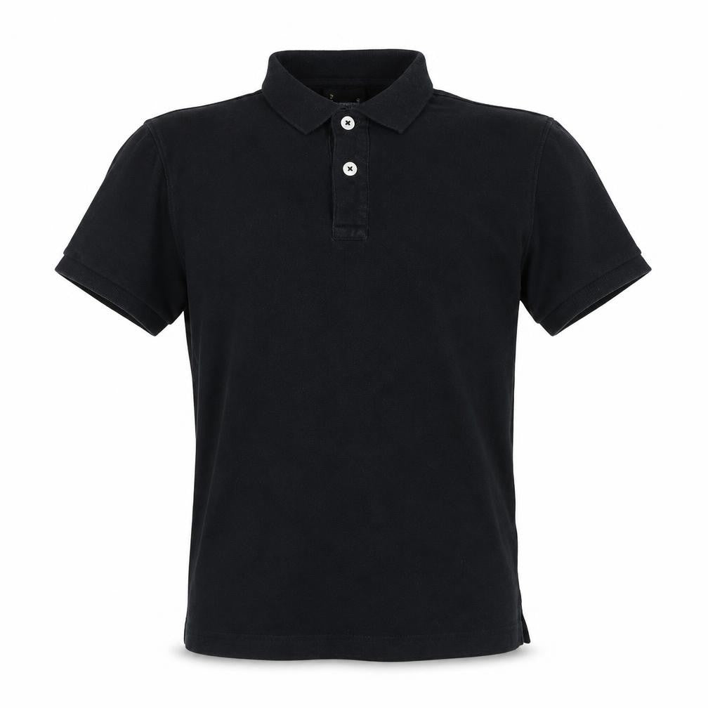 Freego Mens Black Polyester Polo Size S Collared