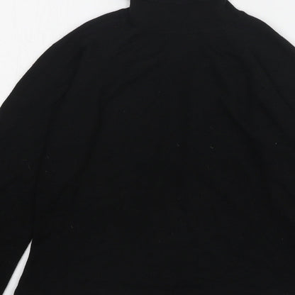 Nightingales Womens Black Roll Neck Acrylic Pullover Jumper Size M