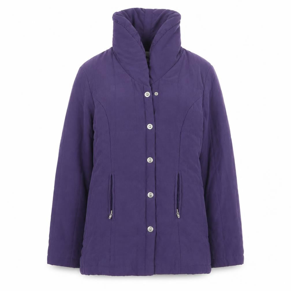 Elegance Womens Purple Overcoat Coat Size 10