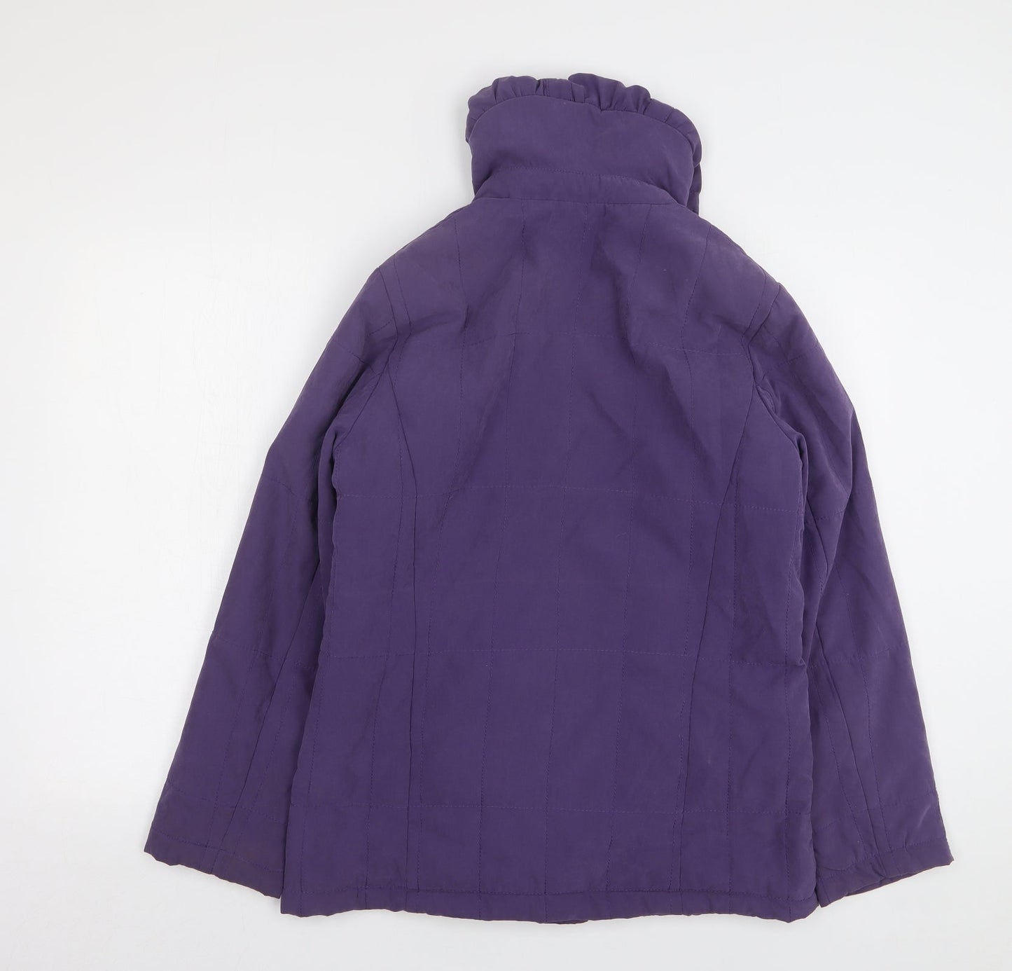 Elegance Womens Purple Overcoat Coat Size 10