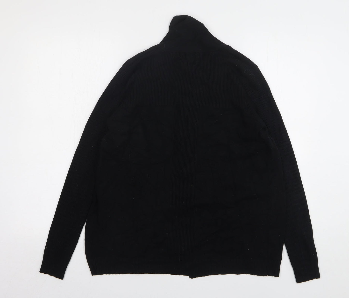 Bonmarché Womens Black V-Neck Viscose Cardigan Jumper Size S
