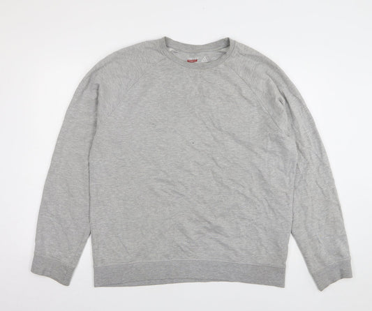 Topman Womens Grey Cotton Pullover Sweatshirt Size XL