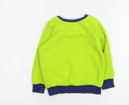 Preloved Disney Boys Green Round Neck Polyester Pullover Jumper Size 3 Years - Toy Story - Back
