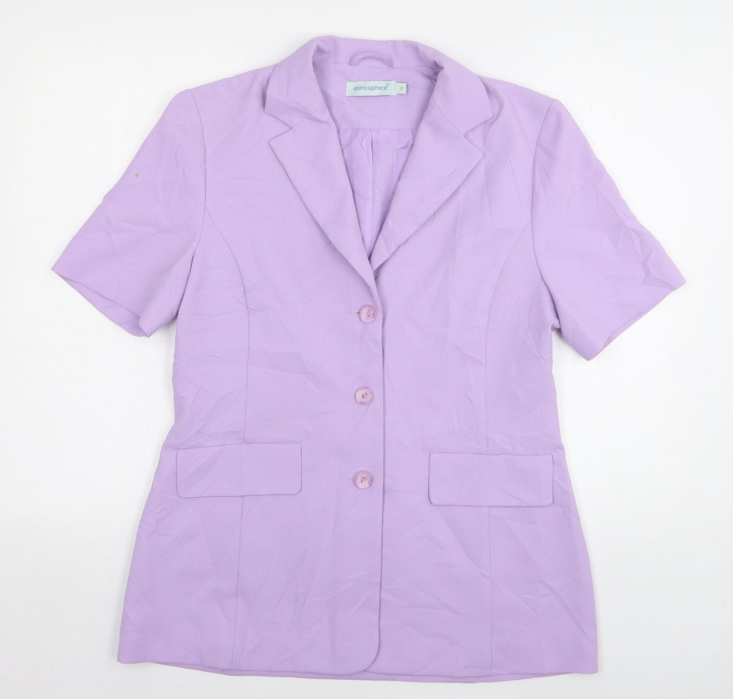 Atmosphere Womens Pink Polyester Jacket Suit Jacket Size 14