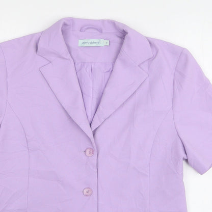 Atmosphere Womens Pink Polyester Jacket Suit Jacket Size 14
