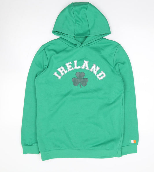 Primark Girls Green Polyester Pullover Hoodie Size 13-14 Years Pullover - Ireland