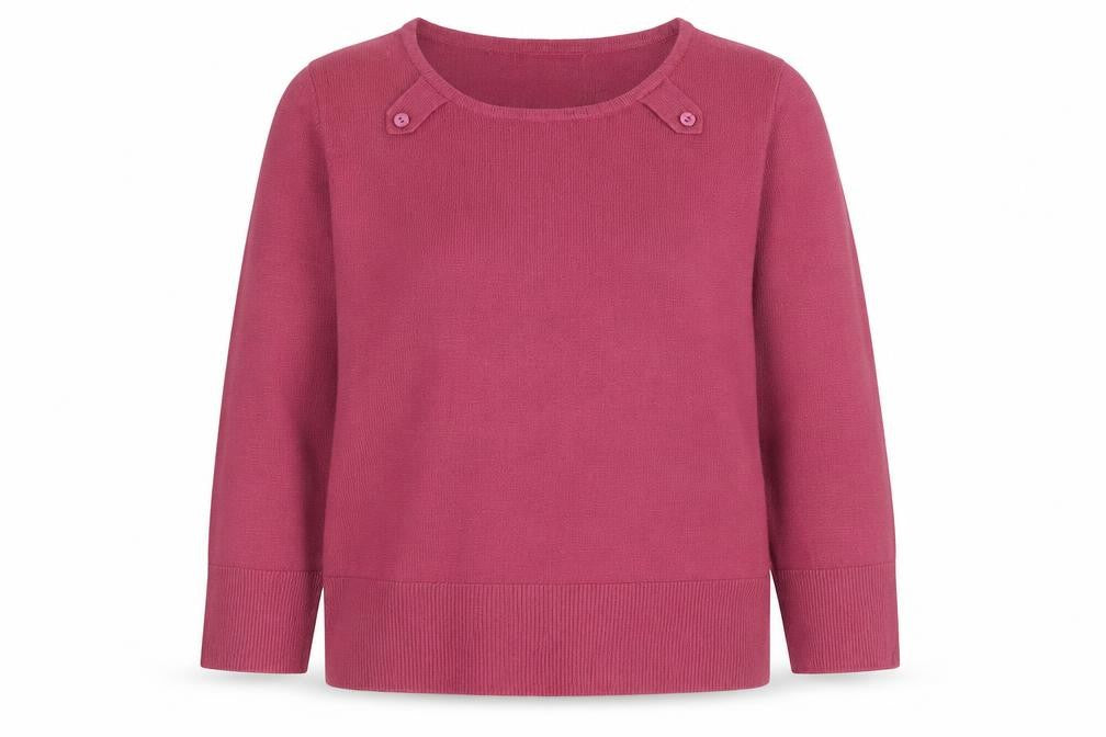 Preworn Womens Pink Round Neck Acrylic Pullover Jumper Size L