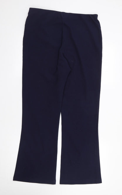 Originals Womens Blue Polyester Trousers Size 14 L30 in Regular