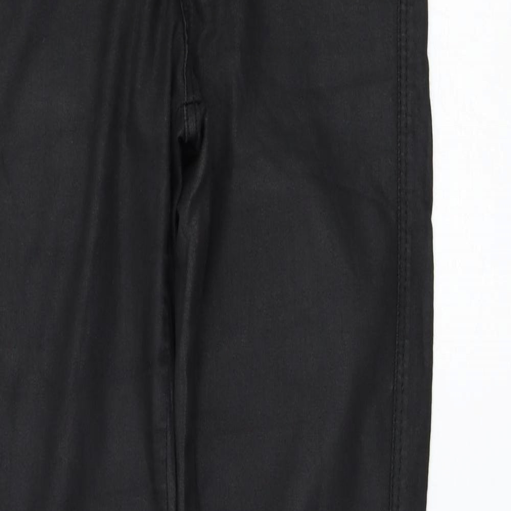 Preworn Womens Black Polyester Trousers Size 32 in L31 in Regular