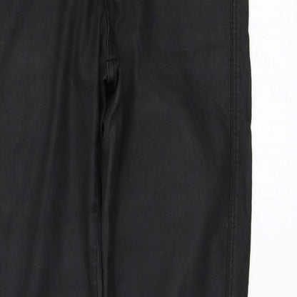 Preworn Womens Black Polyester Trousers Size 32 in L31 in Regular