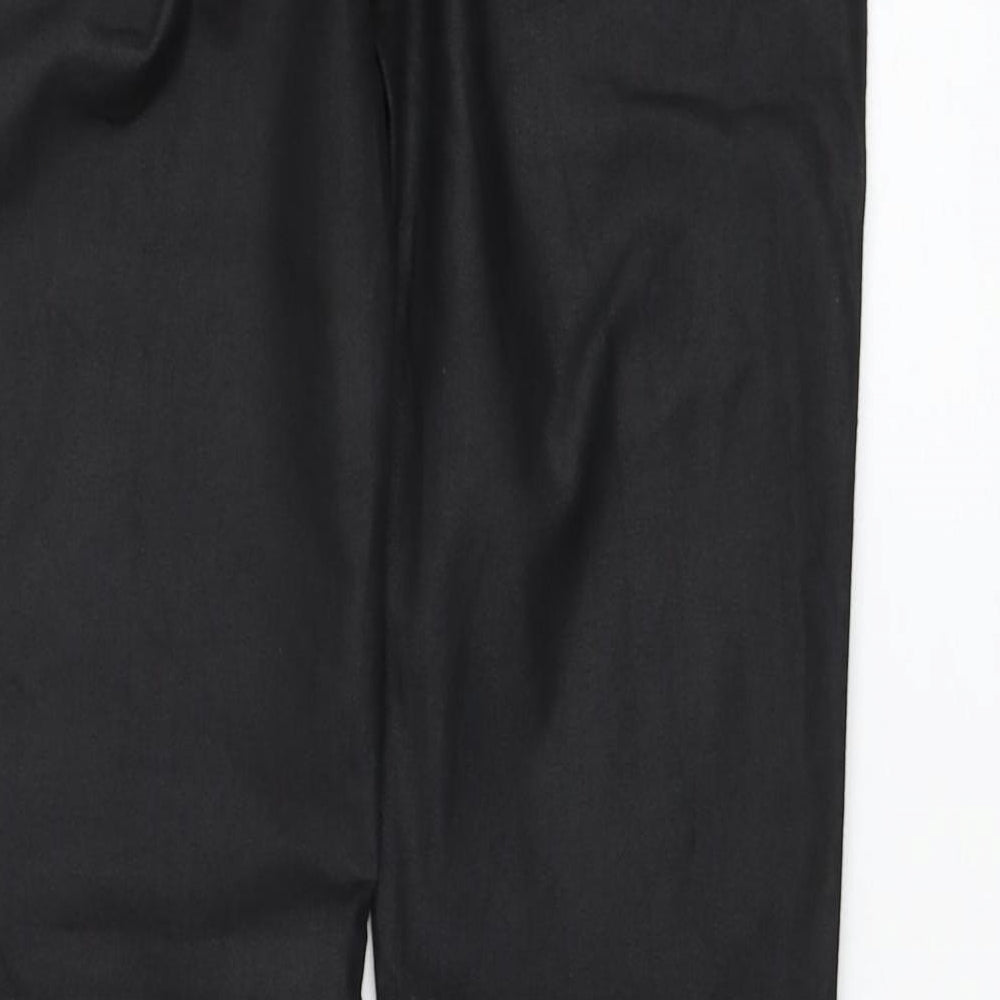 Preworn Womens Black Polyester Trousers Size 32 in L31 in Regular