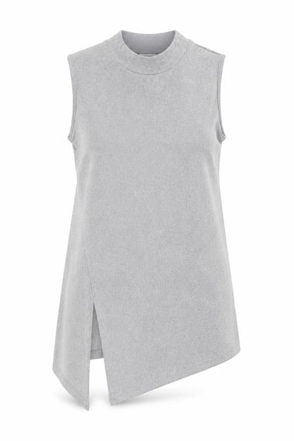 Next Womens Silver Mock Neck Viscose Pullover Jumper Size 14