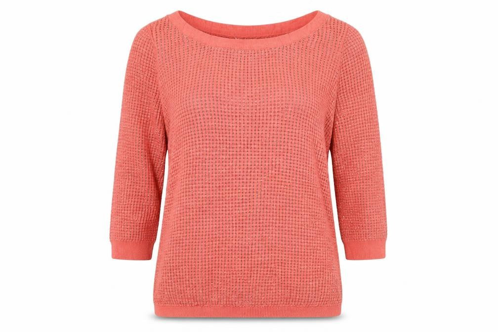 Marie Sixtine Womens Red Round Neck Cotton Pullover Jumper Size S