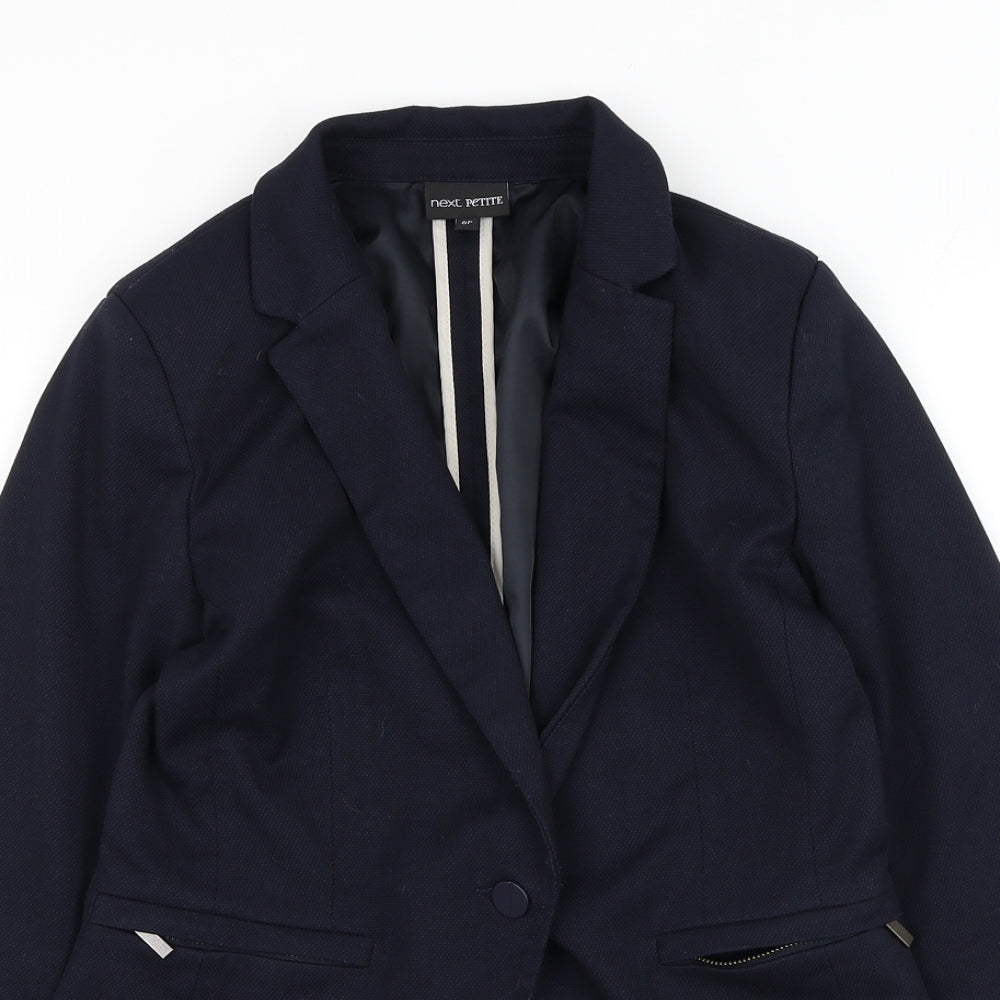 NEXT Womens Blue Jacket Blazer Size 8 Button