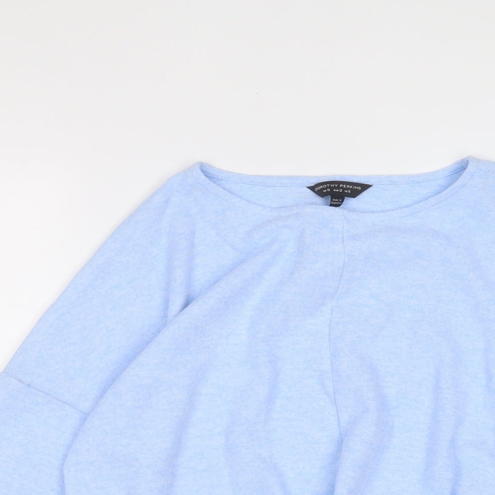 Dorothy Perkins Womens Blue Round Neck Polyester Pullover Jumper Size S
