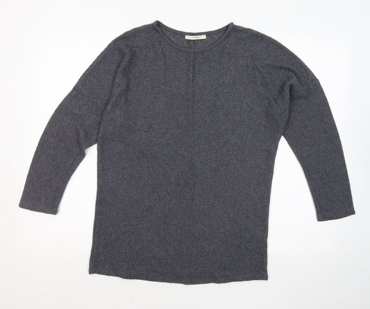 George Womens Grey Round Neck Viscose Pullover Jumper Size M