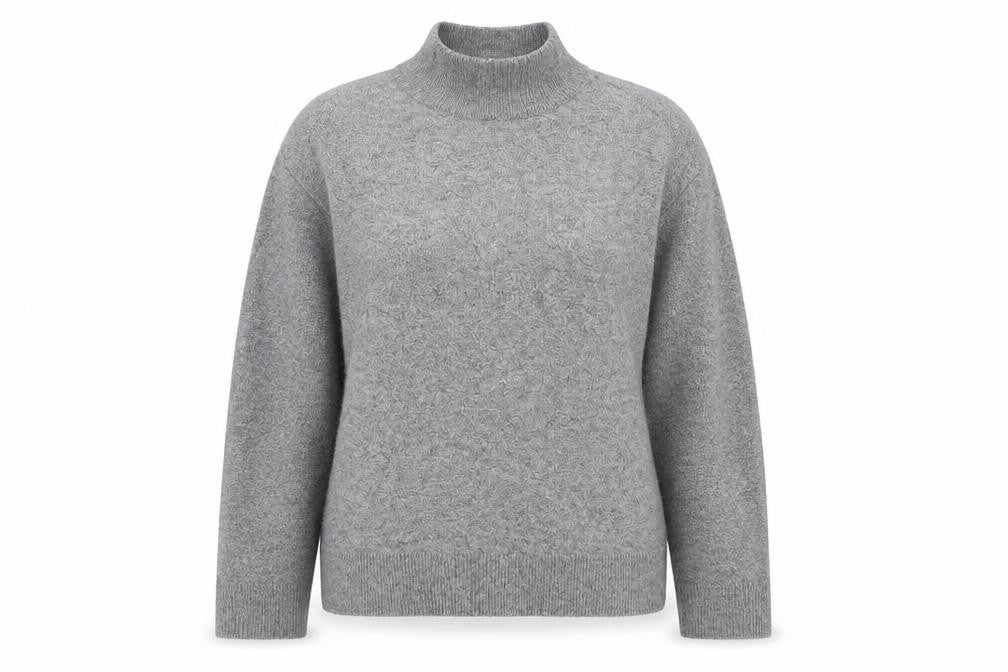 Atmosphere Womens Grey Mock Neck Rayon Pullover Jumper Size 14