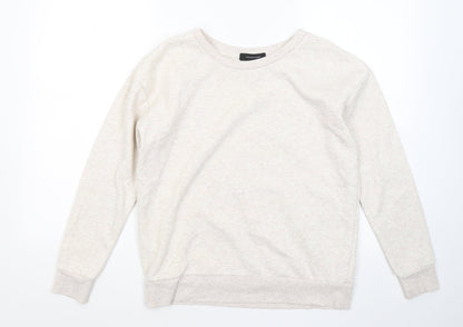 Atmosphere Womens Beige Round Neck Polyester Pullover Jumper Size 10