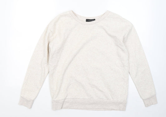 Atmosphere Womens Beige Round Neck Polyester Pullover Jumper Size 10