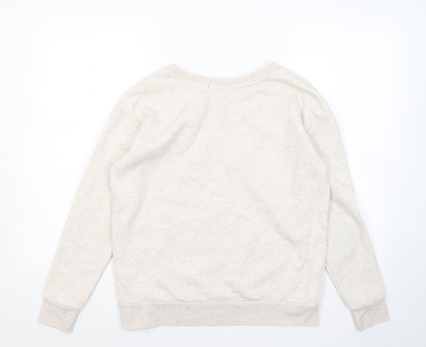 Atmosphere Womens Beige Round Neck Polyester Pullover Jumper Size 10